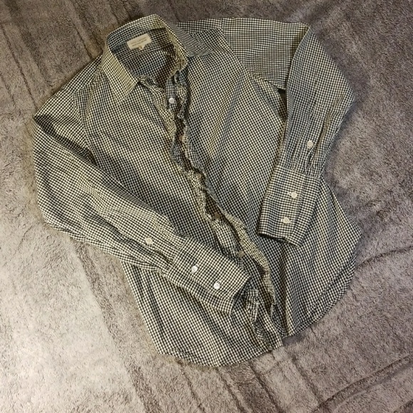 Nili Lotan Ruffled Gingham Poplin Button Up - Picture 7 of 8